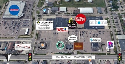 1501 W 41st St, Sioux Falls, SD - VUE AÉRIENNE  vue de carte