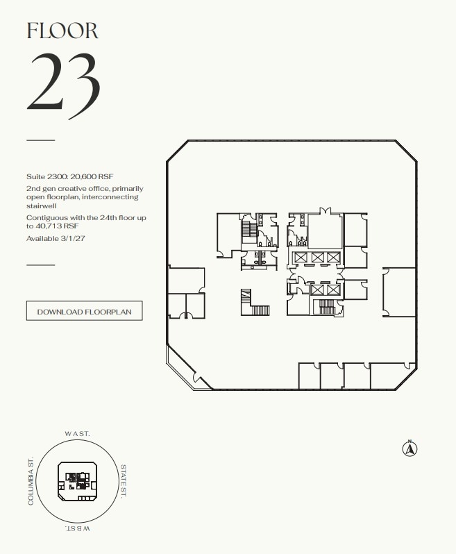 401 W A St, San Diego, CA à louer Plan d’étage– Image 1 sur 1