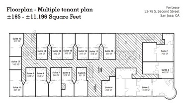 52-78 E Santa Clara St, San Jose, CA à louer Plan d’étage– Image 1 sur 1