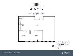 4525 Lemmon Ave, Dallas, TX à louer Plan d’étage– Image 1 sur 4