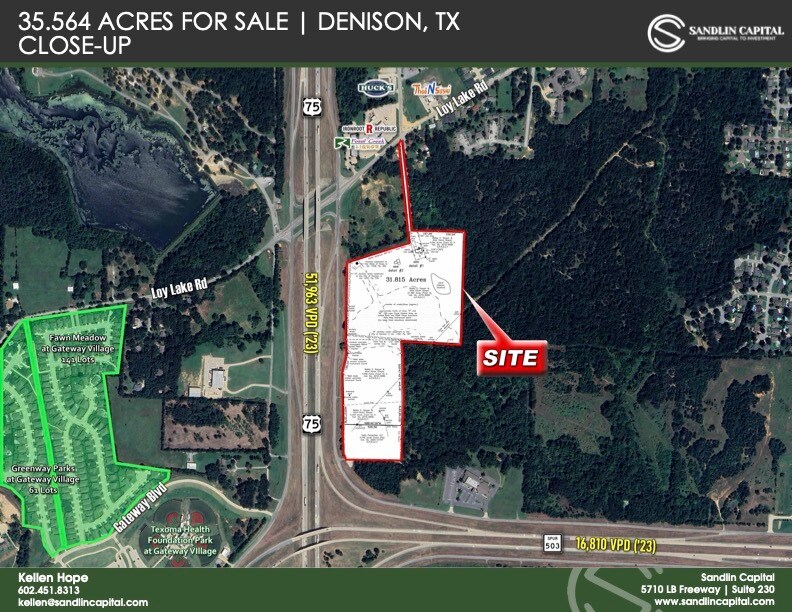 NEQ Eisenhower Parkway & US 75, Denison, TX à vendre Aérien– Image 1 sur 5
