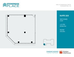 7901 Stoneridge Dr, Pleasanton, CA à louer Plan d’étage– Image 1 sur 1