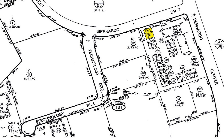 16120 W Bernardo Dr, San Diego, CA à louer - Plan cadastral – Image 2 sur 2