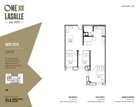 1 N La Salle St, Chicago, IL à louer Plan d’étage– Image 2 sur 2