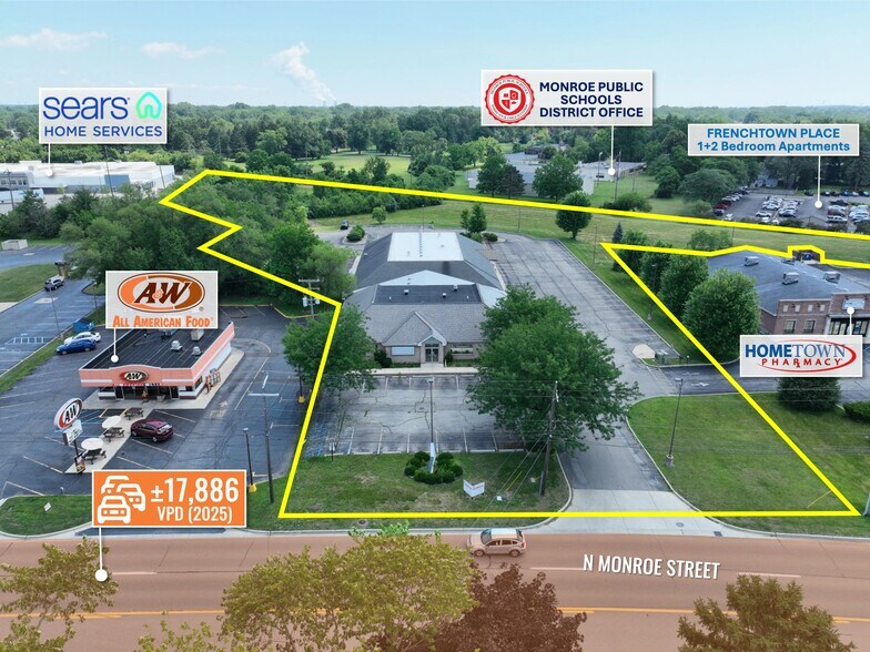 1180 N Monroe St, Monroe, MI à vendre - Photo de l’immeuble – Image 2 sur 20