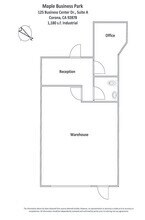 127 Business Center Dr, Corona, CA à louer Plan d’étage– Image 1 sur 6