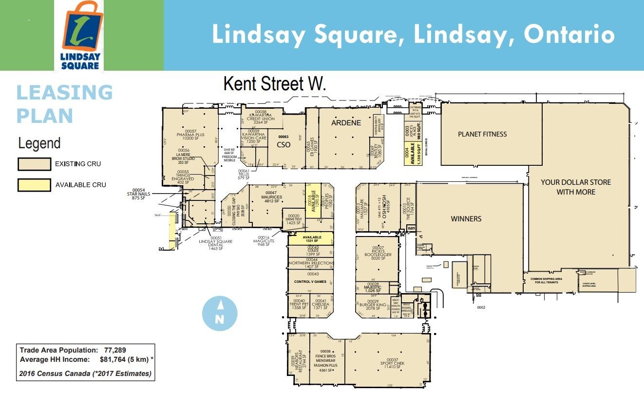 401 Kent St W, Kawartha Lakes, ON à louer Plan de site– Image 1 sur 1