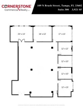 109 N Brush St, Tampa, FL à louer Plan d’étage– Image 1 sur 2