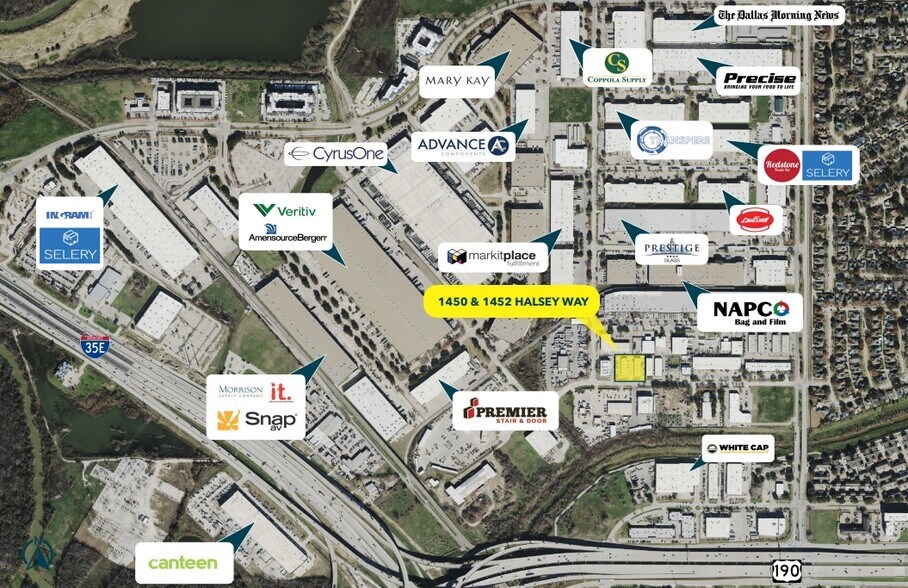 1450 & 1452 Halsey Way portefeuille de 2 biens à vendre sur LoopNet.fr - Aérien – Image 3 sur 3