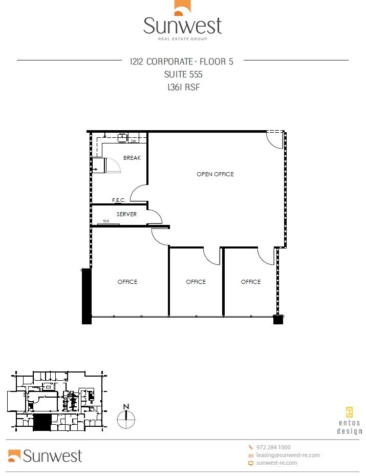 1212 Corporate Dr, Irving, TX à louer Plan d’étage– Image 1 sur 1
