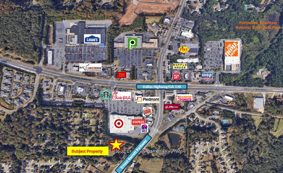 3602 Ernest W. Barrett Parkway, Marietta, GA à vendre - Aérien – Image 3 sur 5