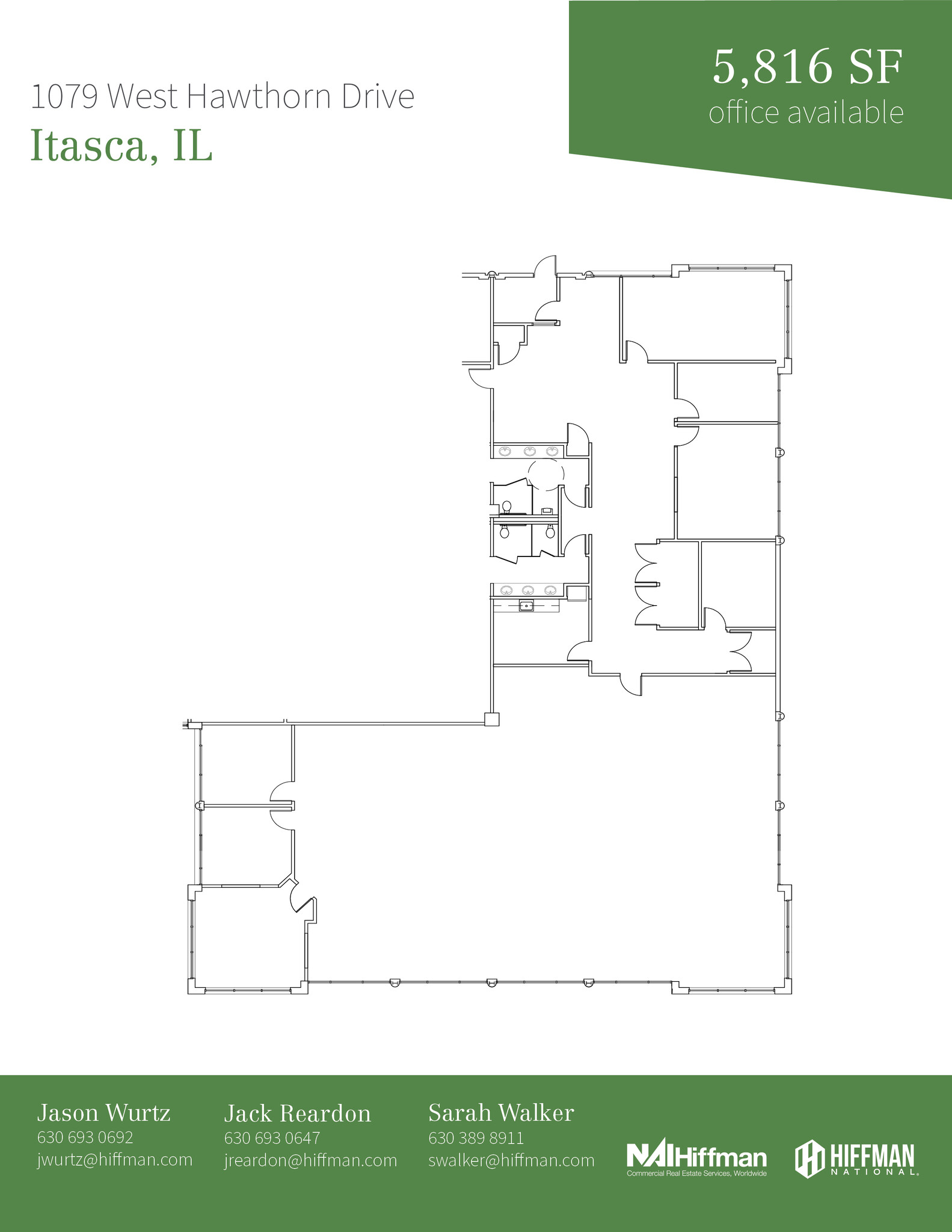 1091-1099 W Hawthorn Dr, Itasca, IL à louer Plan d’étage– Image 1 sur 1