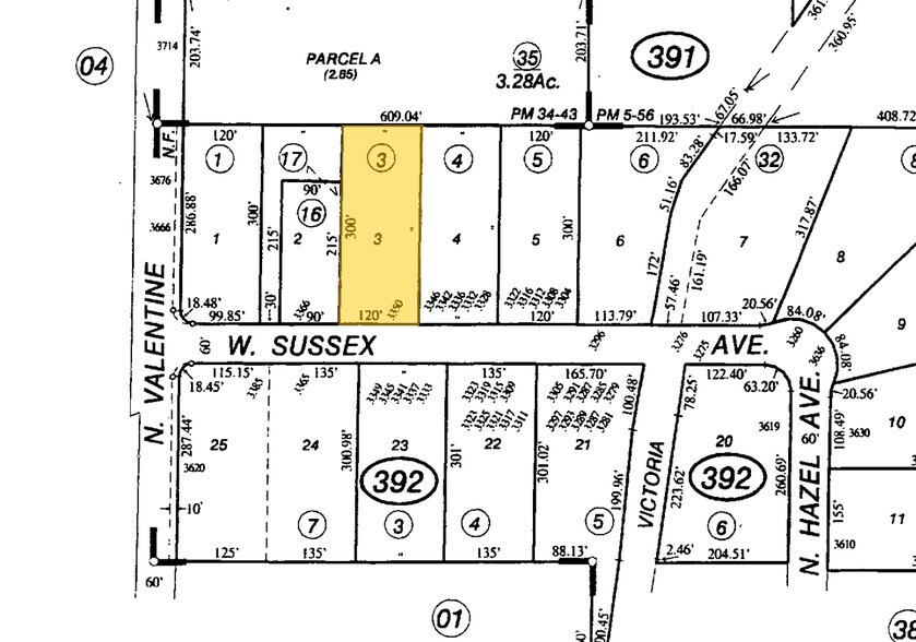 3350 W Sussex Way, Fresno, CA à louer - Plan cadastral – Image 2 sur 4