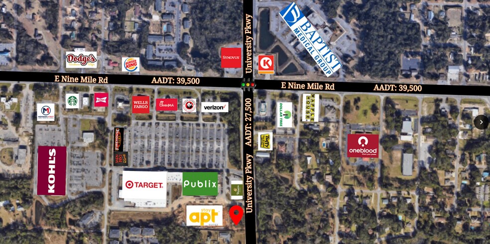 9229 University Pky, Pensacola, FL à vendre - Aérien – Image 3 sur 4