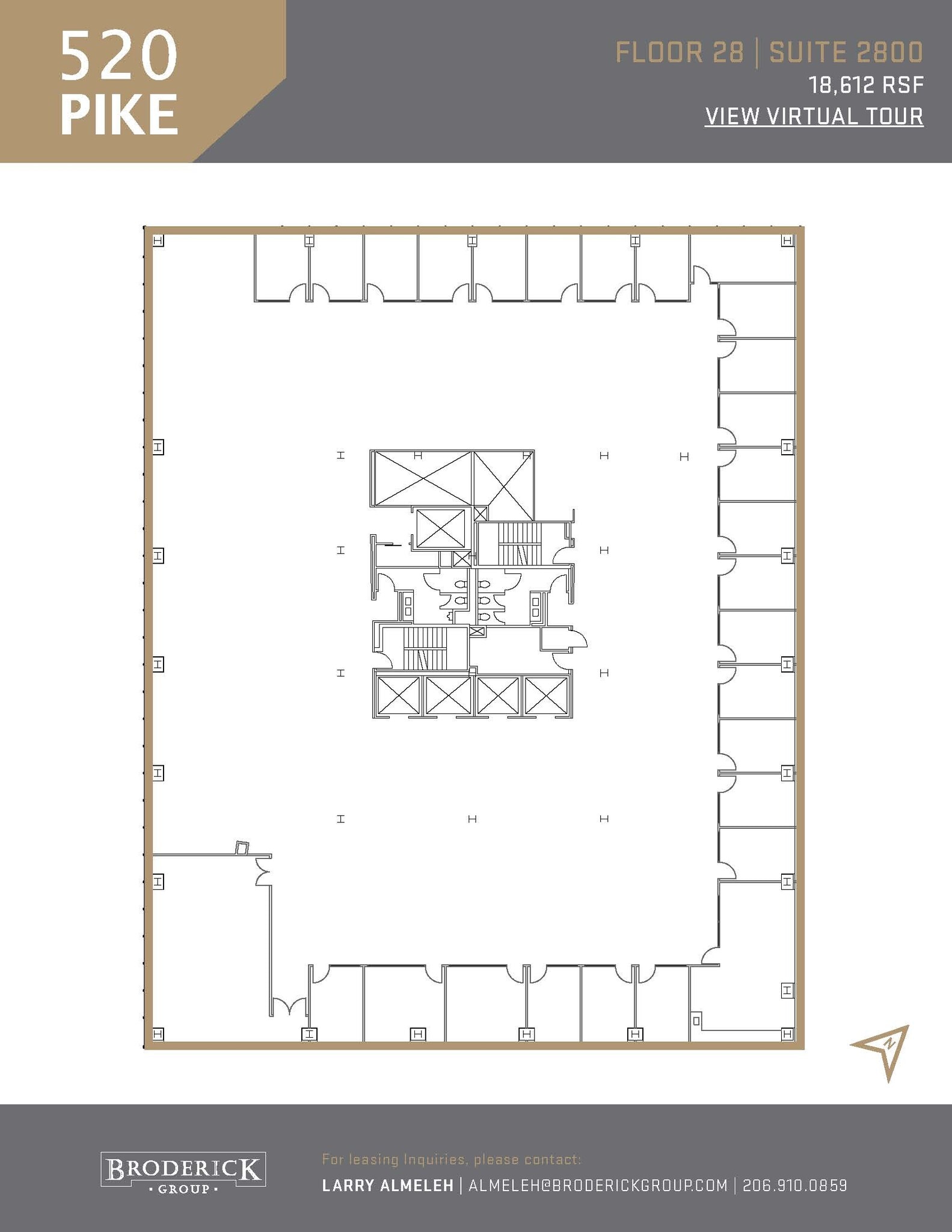 520 Pike St, Seattle, WA à louer Plan d’étage– Image 1 sur 1
