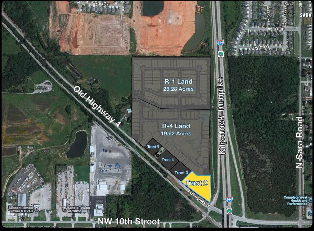 Old HWY 4 & Kilpatrick - Tract 2, Yukon, OK à vendre Aérien– Image 1 sur 2