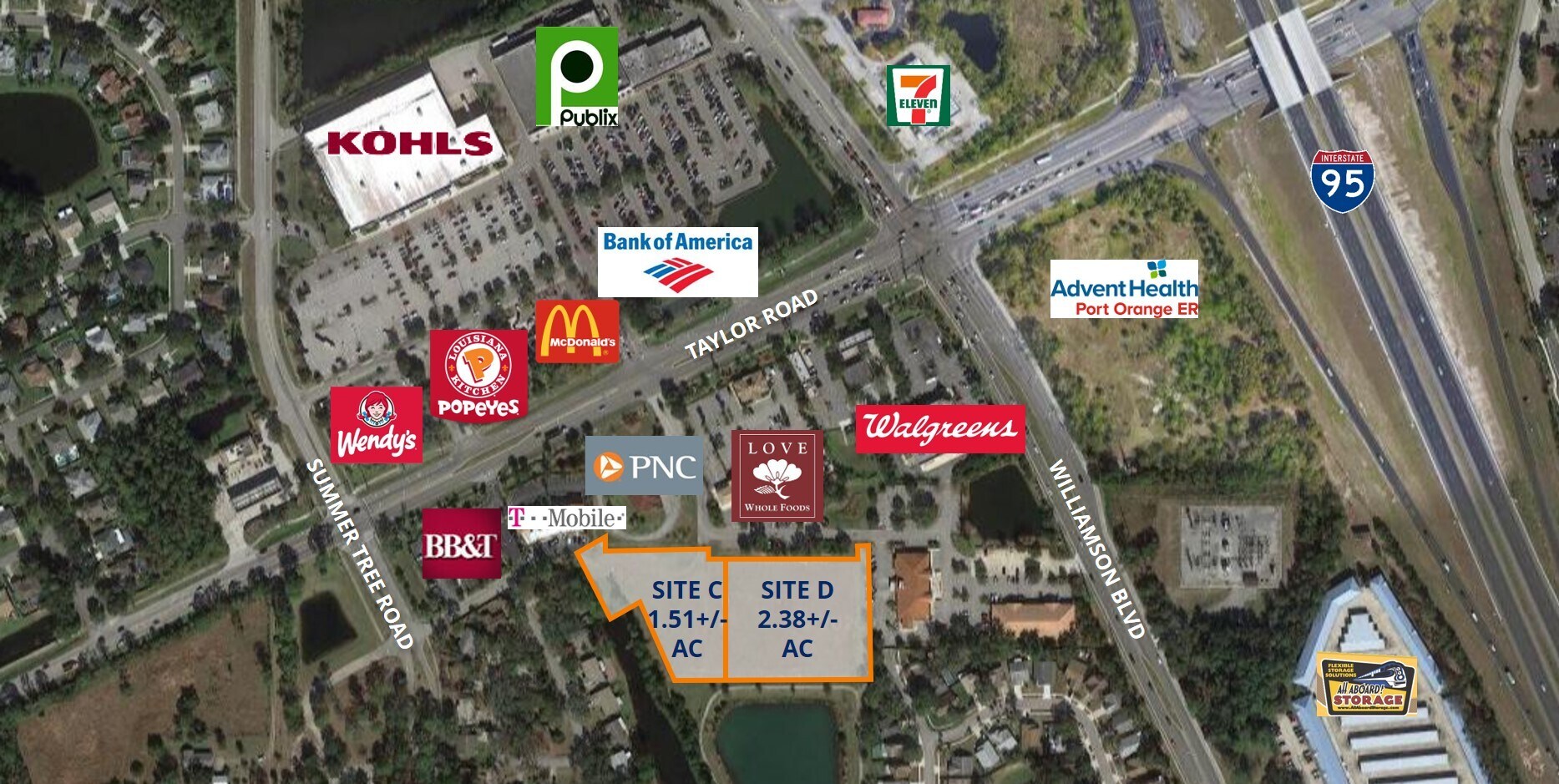 1647-1645 Taylor Rd, Port Orange, FL à vendre Aérien– Image 1 sur 3