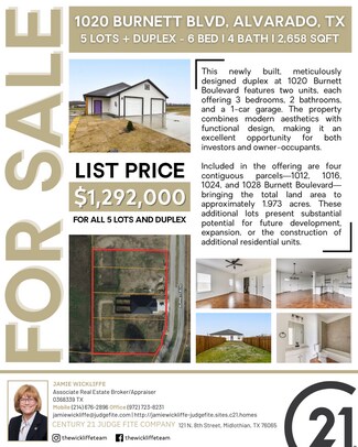 Plus de détails pour 1012 Burnett blvd, Alvarado, TX - Terrain à vendre