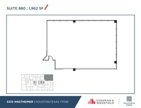 5251 Westheimer Rd, Houston, TX à louer Plan d’étage– Image 1 sur 1