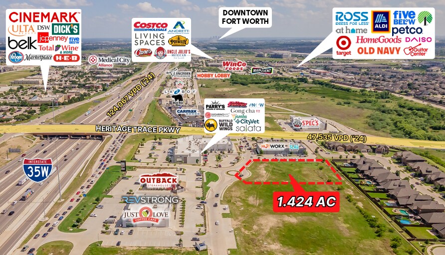 NWC I-35W & Heritage Trace Pwky, Fort Worth, TX à vendre Photo de l’immeuble– Image 1 sur 5