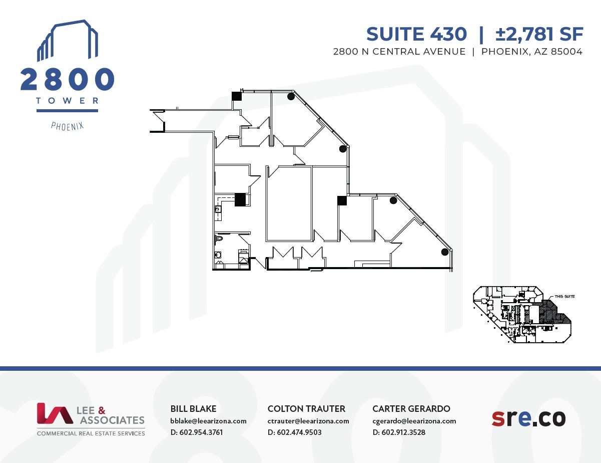 2800 N Central Ave, Phoenix, AZ à louer Plan d’étage– Image 1 sur 1