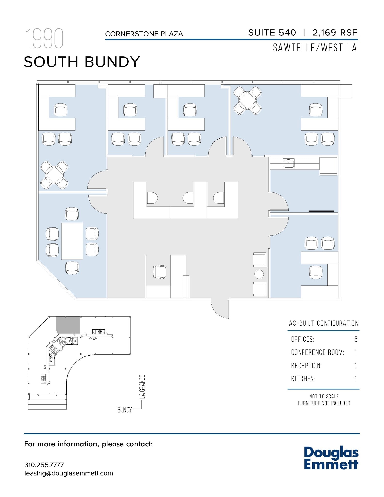 1990 S Bundy Dr, Los Angeles, CA à louer Plan d’étage– Image 1 sur 1