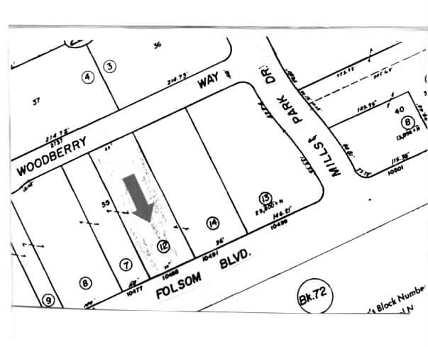 10491-10499 Folsom Blvd, Rancho Cordova, CA à vendre - Plan cadastral – Image 2 sur 3