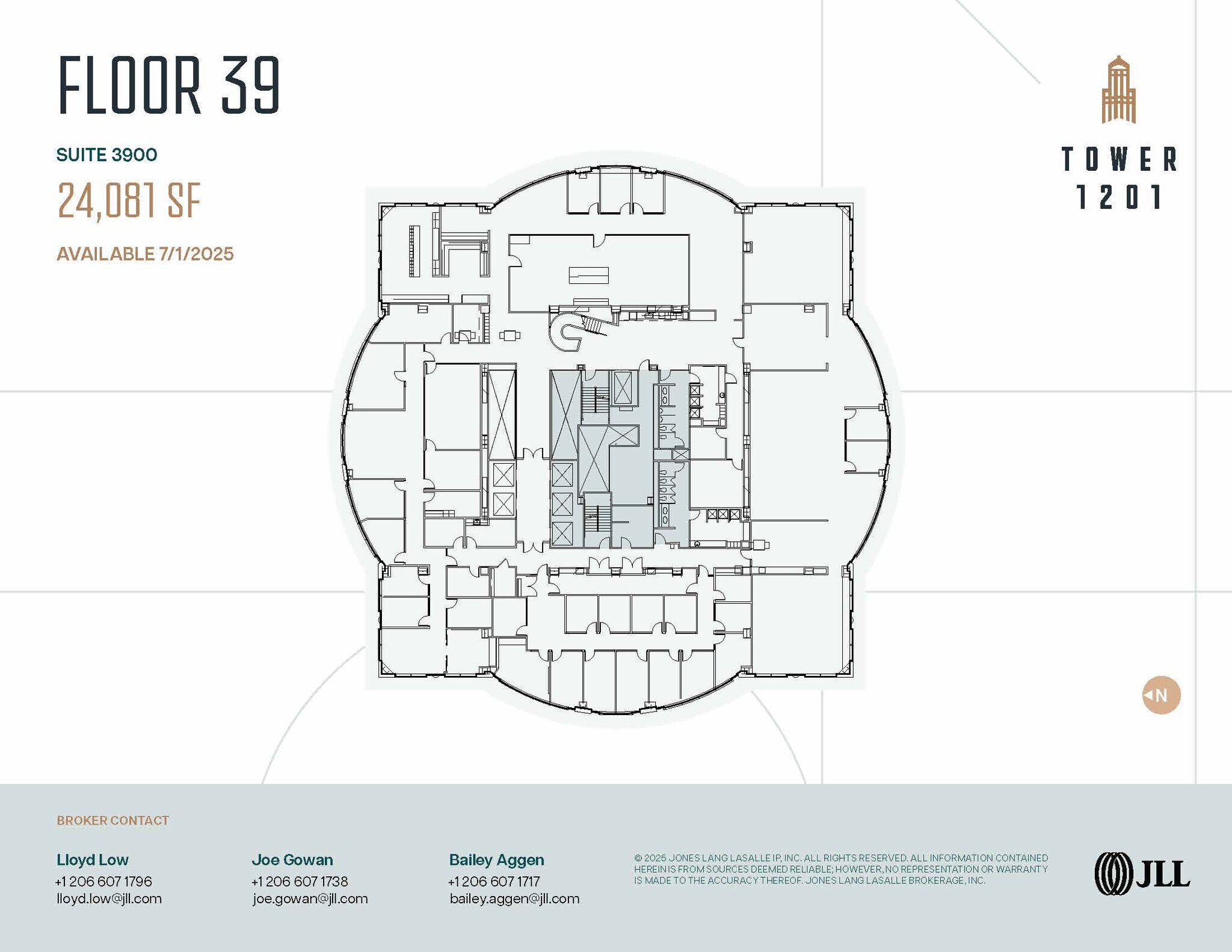 1201 3rd Ave, Seattle, WA à louer Plan d’étage– Image 1 sur 1