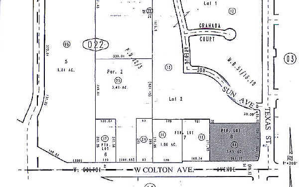802 W Colton Ave, Redlands, CA à louer - Plan cadastral – Image 2 sur 3