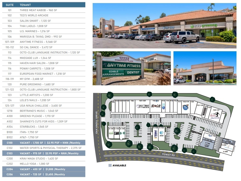 12202-12234 Poway Rd, Poway, CA à louer Plan de site– Image 1 sur 1