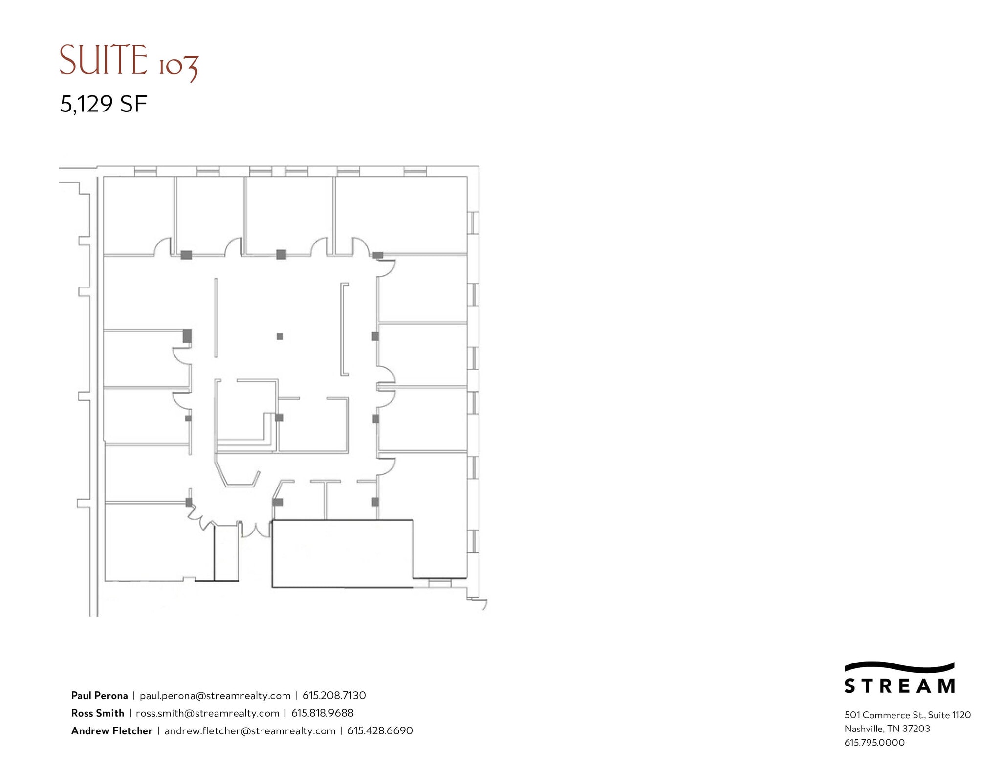 214 2nd Ave N, Nashville, TN à louer Plan d’étage– Image 1 sur 1