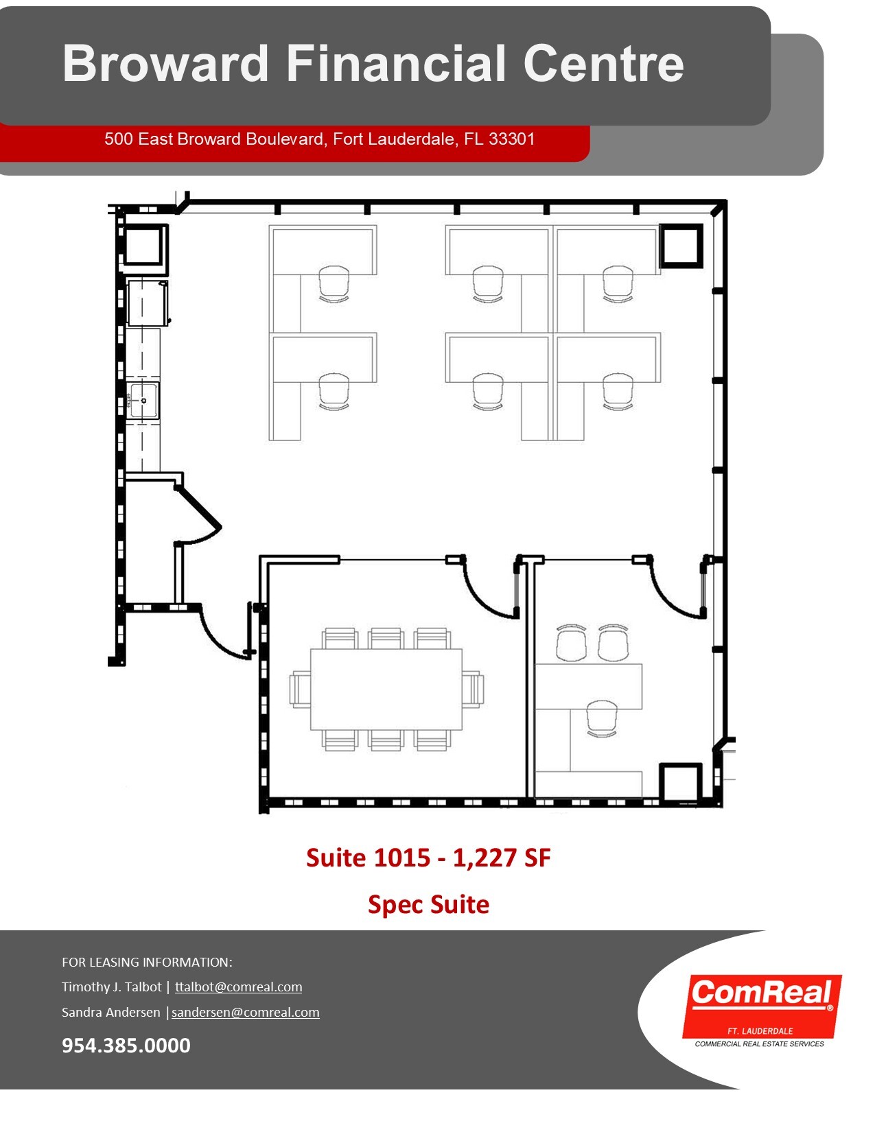 500 E Broward Blvd, Fort Lauderdale, FL à louer Plan d’étage– Image 1 sur 1