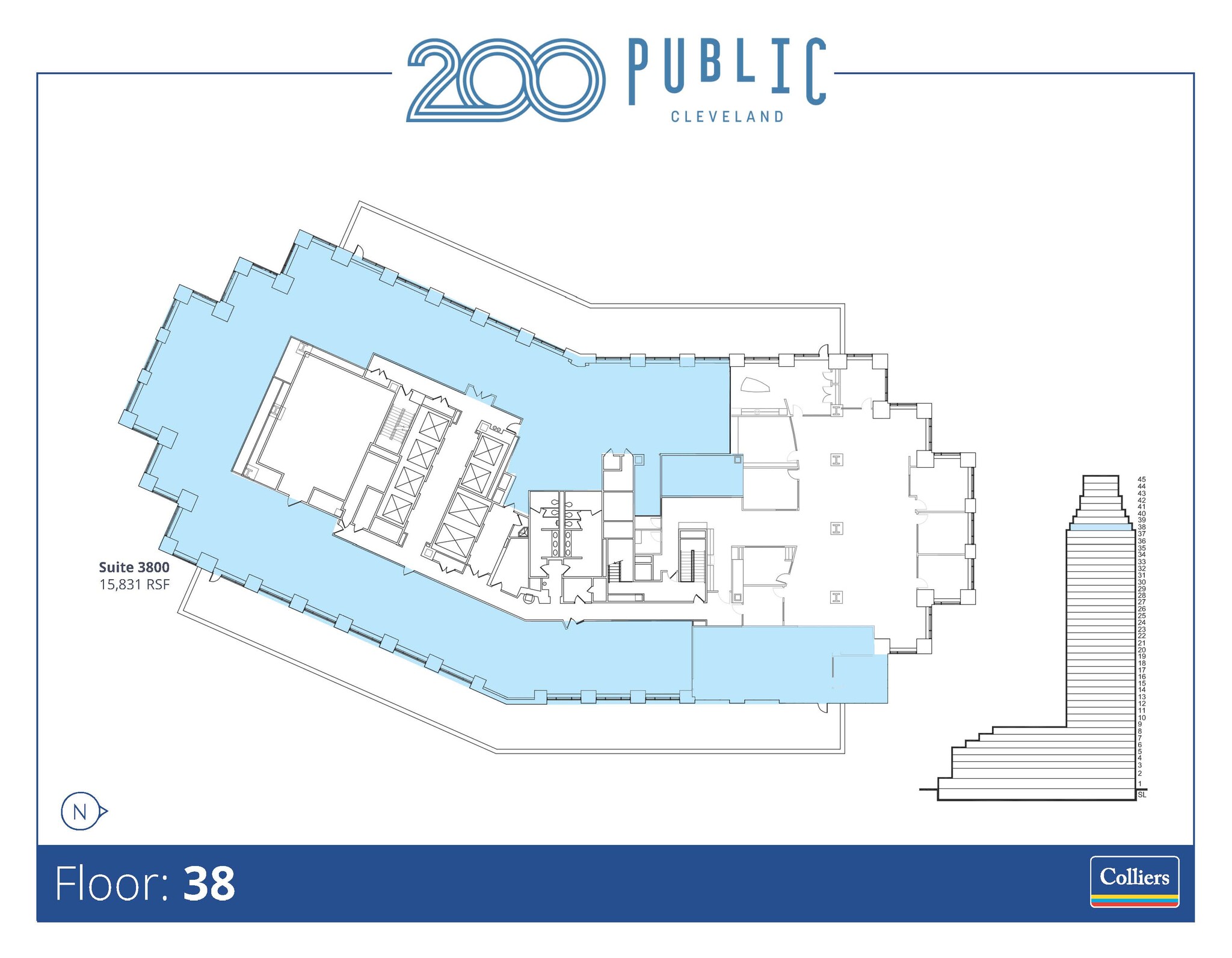 200 Public Sq, Cleveland, OH à louer Plan d’étage– Image 1 sur 1