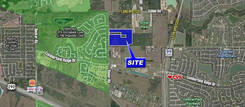 Bauer Rd, Cypress, TX à vendre - Aérien – Image 1 sur 3