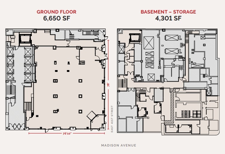 292 Madison Ave, New York, NY à louer Plan d’étage– Image 1 sur 2