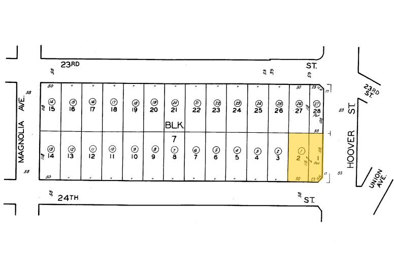 2323 S Hoover St, Los Angeles, CA à louer - Plan cadastral – Image 2 sur 8