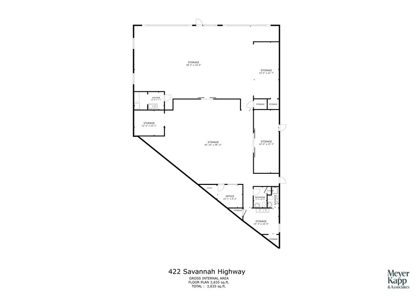 422 Savannah Hwy, Charleston, SC à louer - Plan d’étage – Image 2 sur 4