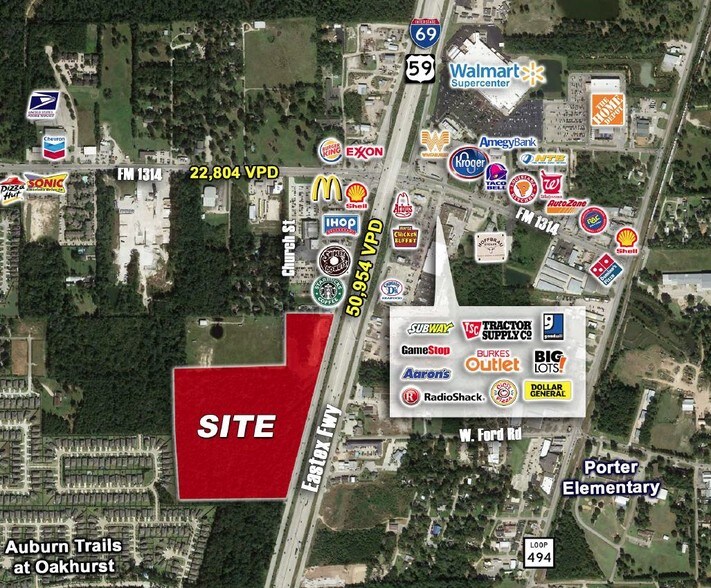 US 59 & Ford Rd, Porter, TX à vendre - Aérien – Image 2 sur 2