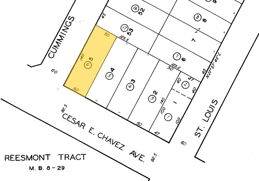 2031-2035 E Cesar E Chavez Blvd, Boyle Heights, CA à vendre - Plan cadastral – Image 2 sur 3