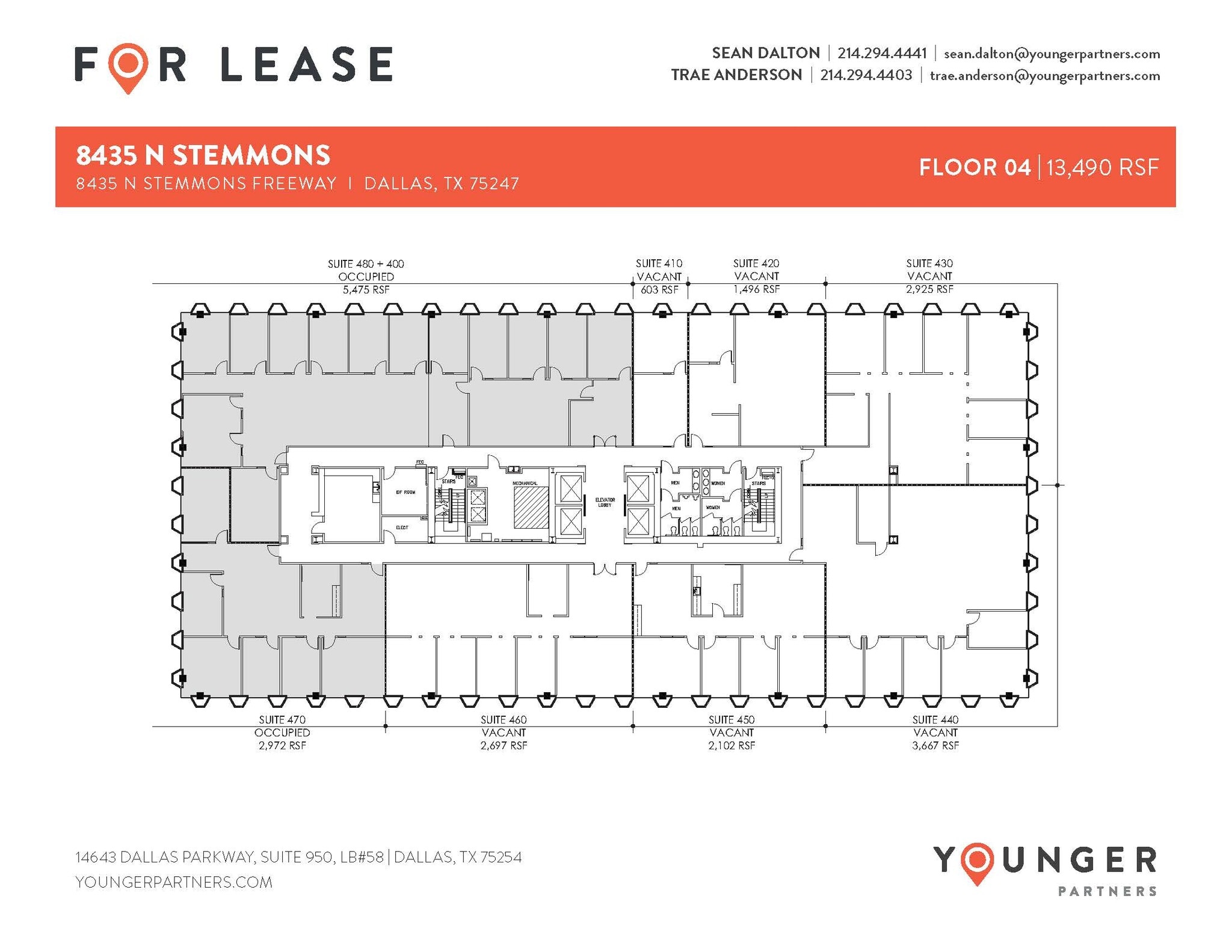 8435 N Stemmons Fwy, Dallas, TX à louer Plan d’étage– Image 1 sur 1