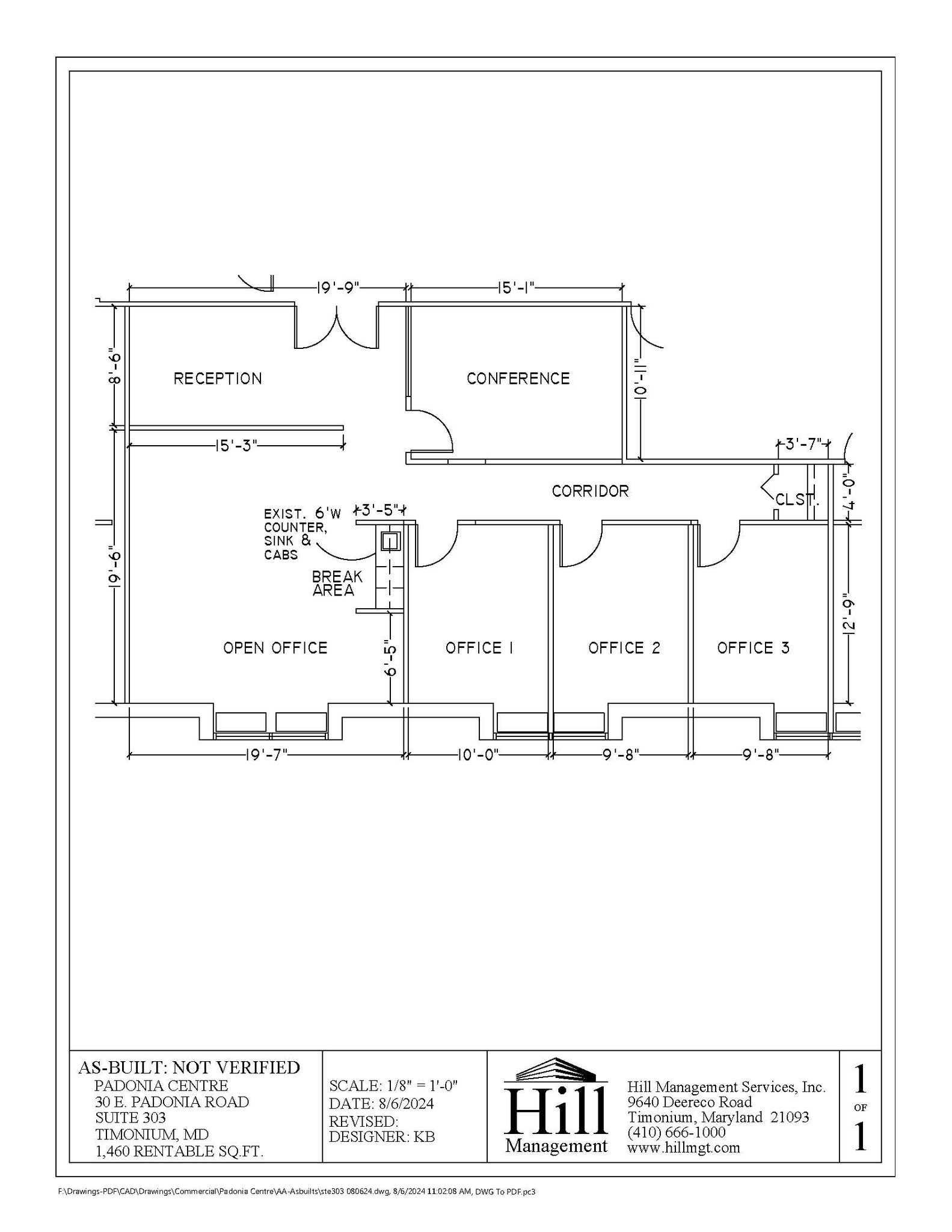 30 E Padonia Rd, Timonium, MD à louer Plan d’étage– Image 1 sur 1