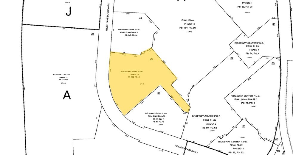 1070 Ridge Lake Blvd, Memphis, TN à vendre - Plan cadastral – Image 2 sur 6