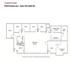 7785 W Sahara Ave, Las Vegas, NV à louer Plan d’étage– Image 2 sur 2