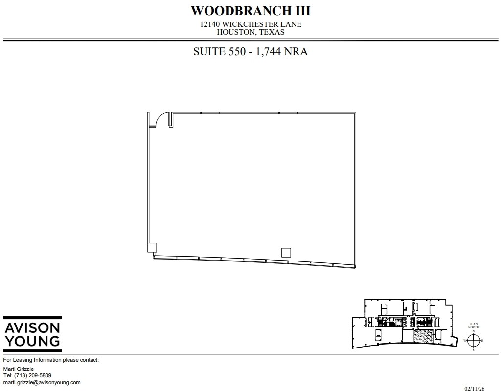 12140 Wickchester Ln, Houston, TX à louer Plan d’étage– Image 1 sur 2