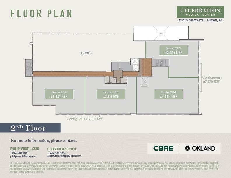 3275 South Mercy Road, Gilbert, AZ à louer Plan d’étage– Image 1 sur 1