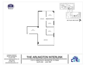 1701 E Lamar Blvd, Arlington, TX à louer Plan d’étage– Image 1 sur 1