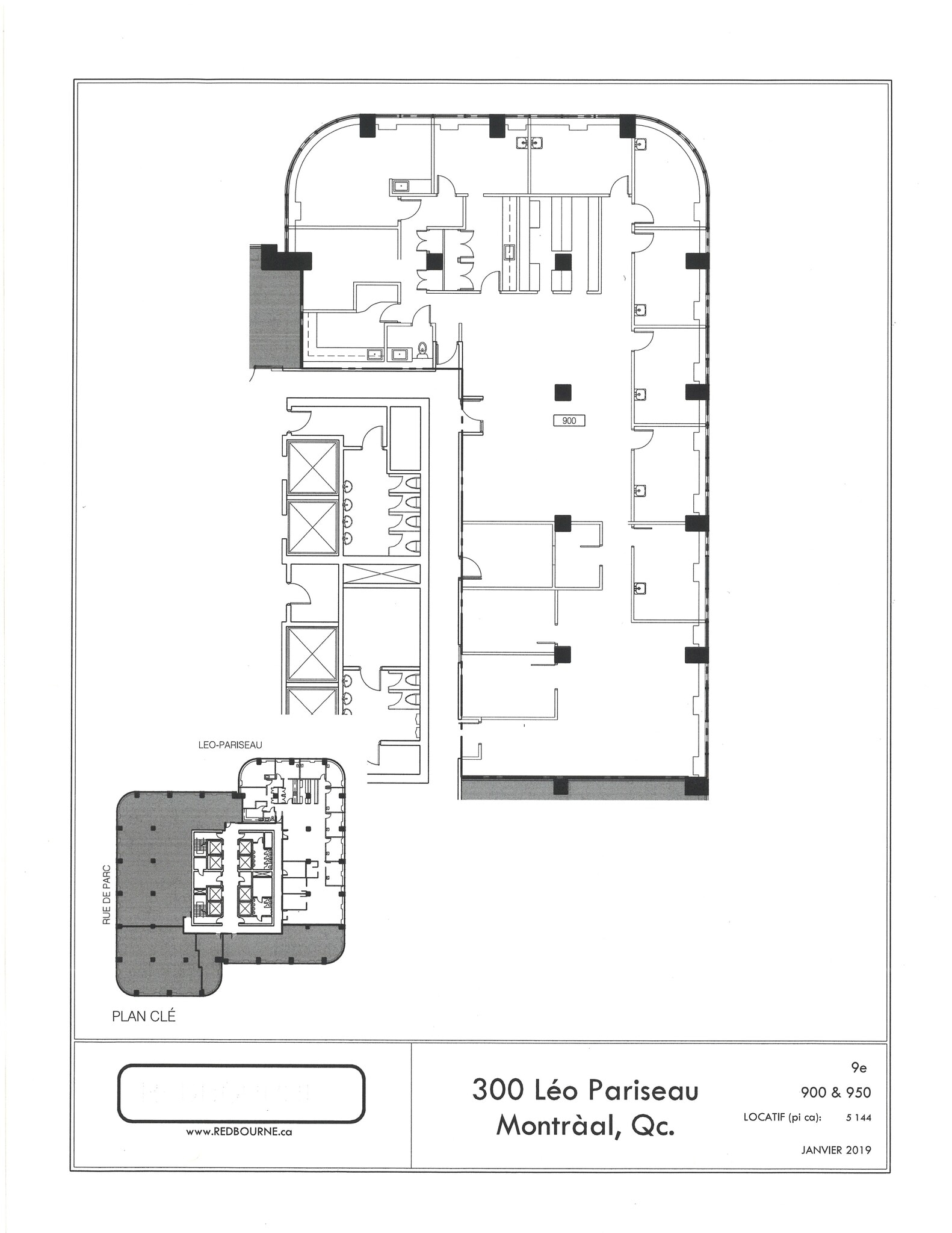 300 Rue Léo-Pariseau, Montréal, QC à louer Plan de site– Image 1 sur 1