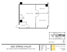 4201 Spring Valley Rd, Dallas, TX à louer Plan de site– Image 2 sur 2