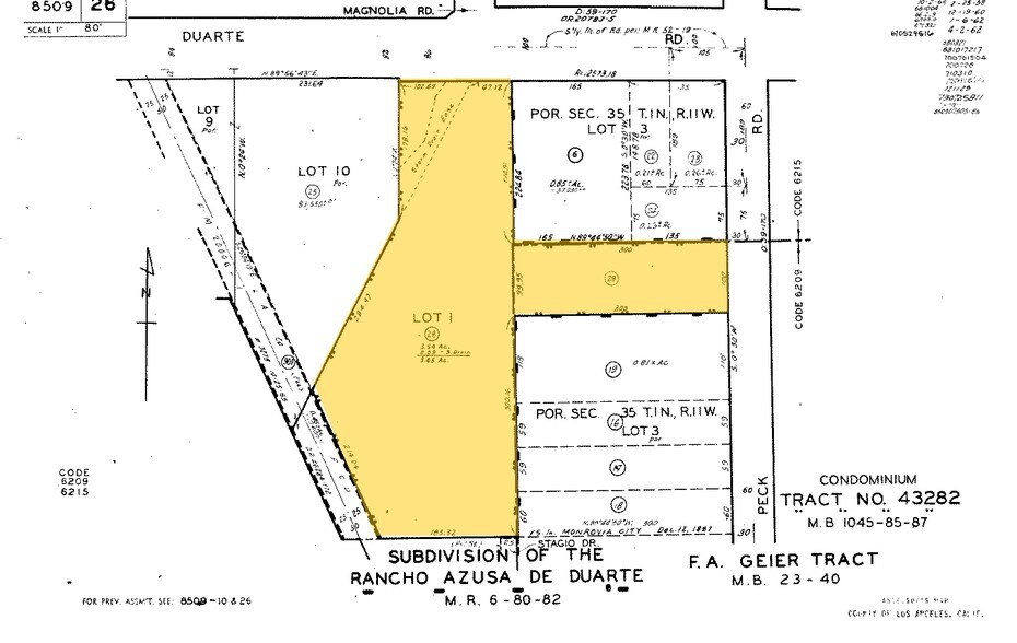 270 W Duarte Rd, Monrovia, CA à louer - Plan cadastral – Image 3 sur 3