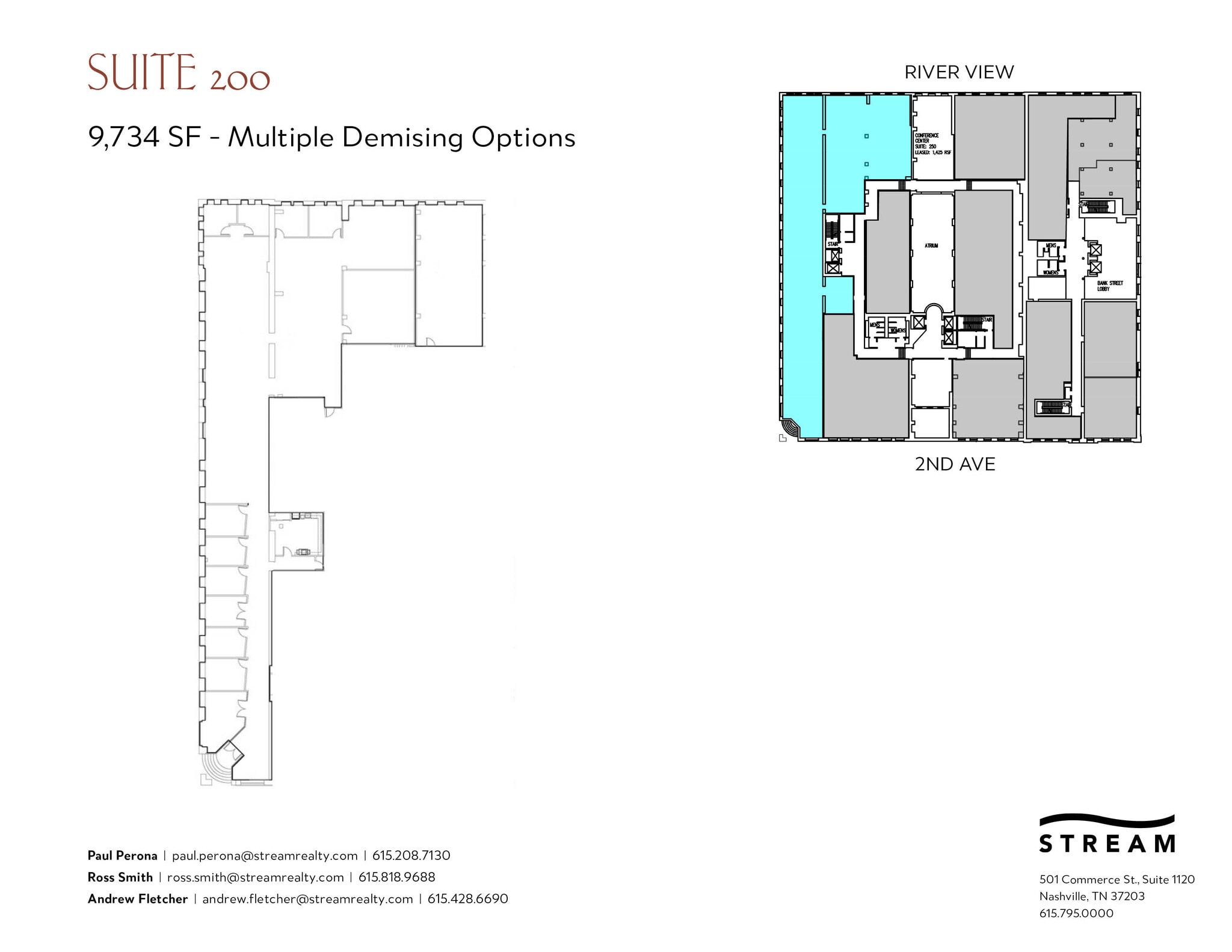 214 2nd Ave N, Nashville, TN à louer Plan d’étage– Image 1 sur 1
